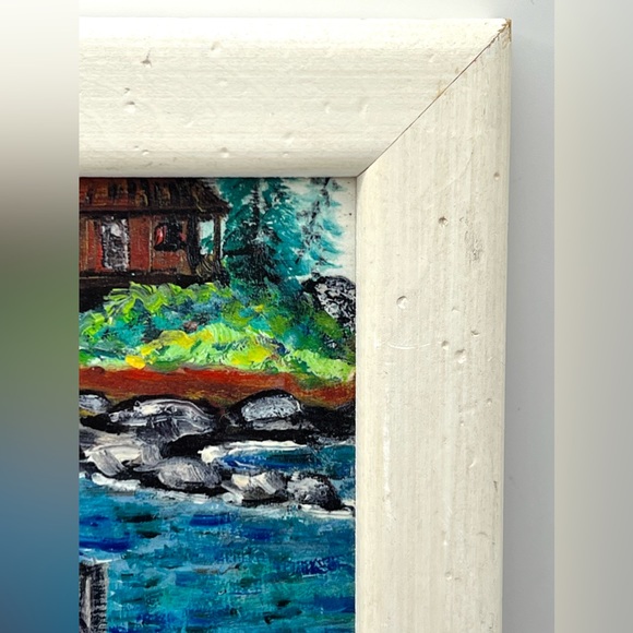 VTG Melissa McLeod TRUST Print in White Wood Distressed Frame 10x10 in - Picture 6 of 14